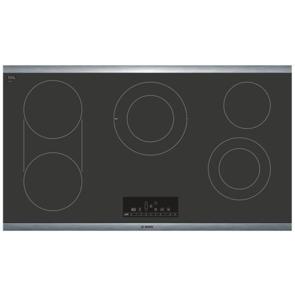 Bosch NET8668SUC 800 Series 36" Built-In Electric Cooktop with 5 elements and Stainless Steel Frame