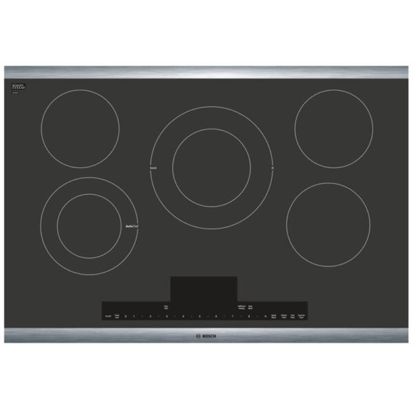 Bosch - Benchmark Series 30" Built-In Electric Cooktop with 5 elements and Stainless Steel Frame - Black with Stainless Steel Trim - Image 2