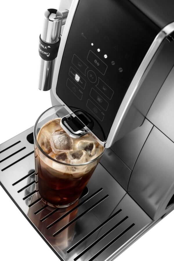 De’Longhi – Dinamica TrueBrew Over Ice Fully Automatic Coffee and Espresso Machine- Chrome and Black - Image 2