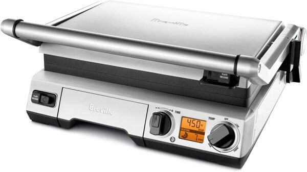 Breville BGR820XL Smart Grill, Electric Countertop Grill, Brushed Stainless Steel.