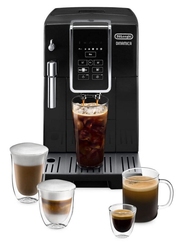 De’Longhi – Dinamica Espresso Machine with 15 bars of pressure and Milk Frother – Black/Stainless - Image 4